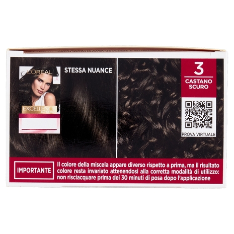L'Oréal Paris Excellence Creme Colorazione Triplo Trattamento 3 Castano Scuro